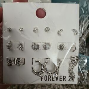 💎 Moon & Star Silver Earring Set | Stocking Stuffer, Holiday Gift